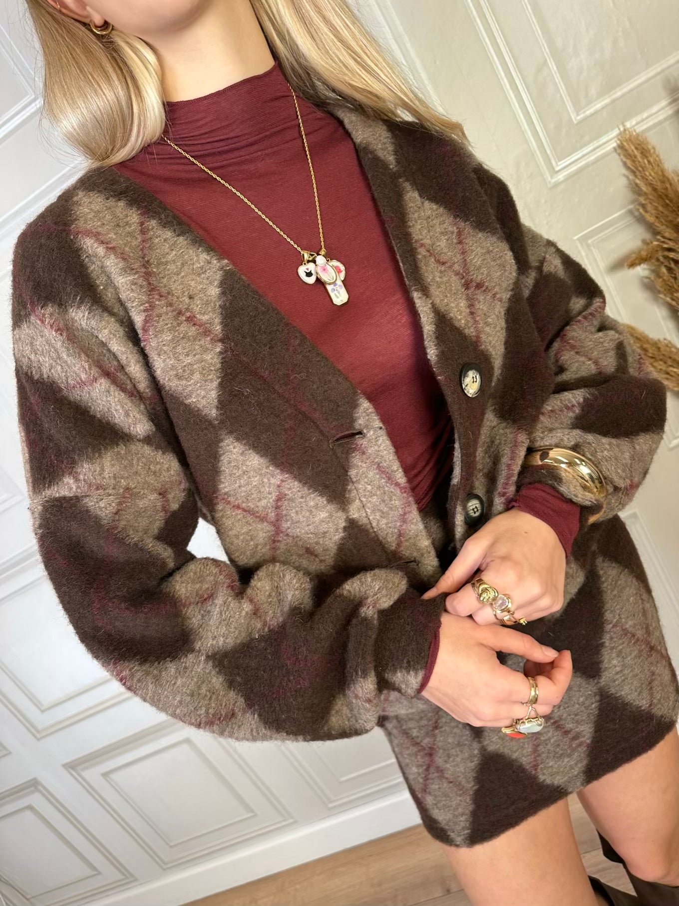 Cardigan pannetto losanghe - Haveone