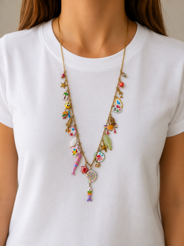 Collana “in fondo al mar” multi charms - Hola