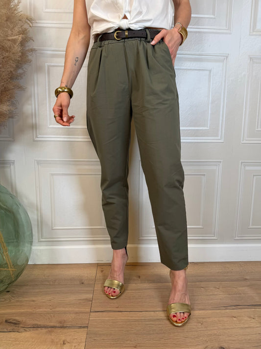 Pantalone chino verde militare - Kikisix