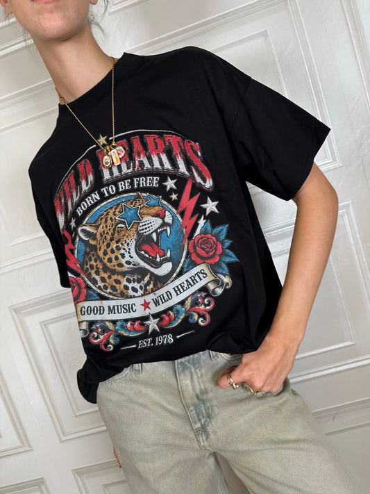 T-shirt wild hearts tigre - vicolo