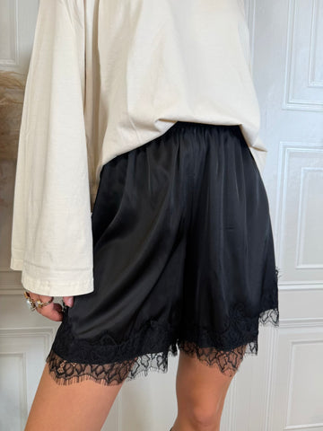 Pantaloncino lingerie pizzo nero - HaveOne