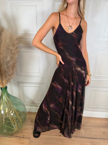 Abito lungo tulle fantasia animalier - SusyMix