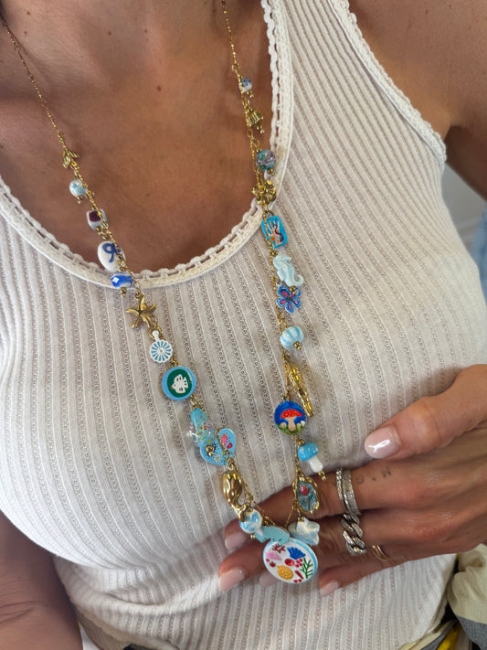 Collana Favignana multicharms - Hola