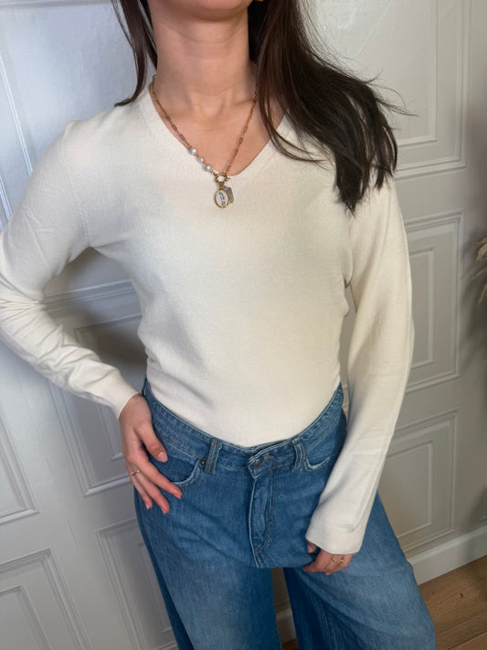 Maglia scollo V viscosa - Kikisix