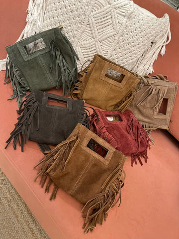 Borsa mini suede frange - Hola selection