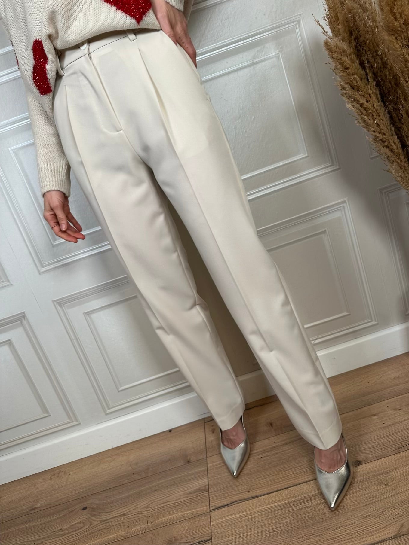 Pantalone a tubo panna - Vicolo