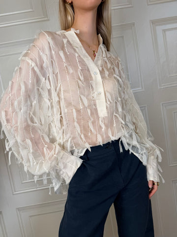 Camicia chiffon sfrangiato - Philia Loft