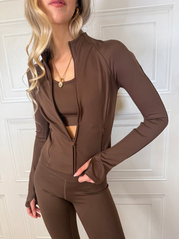 Giacchina essential con zip moro Urban Active - Vicolo