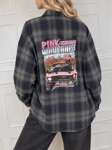 Camicia check grigio Pink Wilderness - Susymix