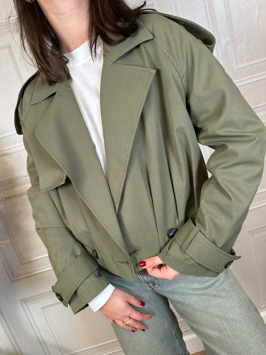 Giacca Trench verde militare - SusyMix