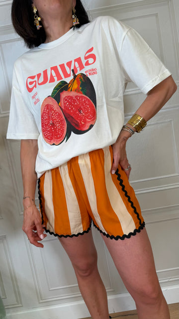 Shorts rigati arancione - HaveOne