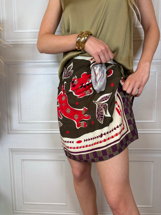 Gonna pareo tigri verde militare - HaveOne