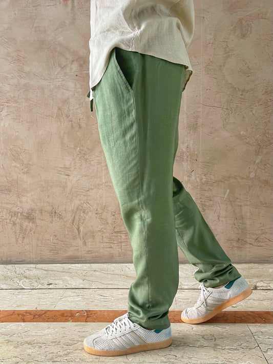 Pantalone in lino verde - Daniele Alessandrini