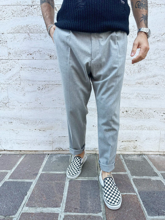 Pantalone pinces grigio chiaro - Liu Jo