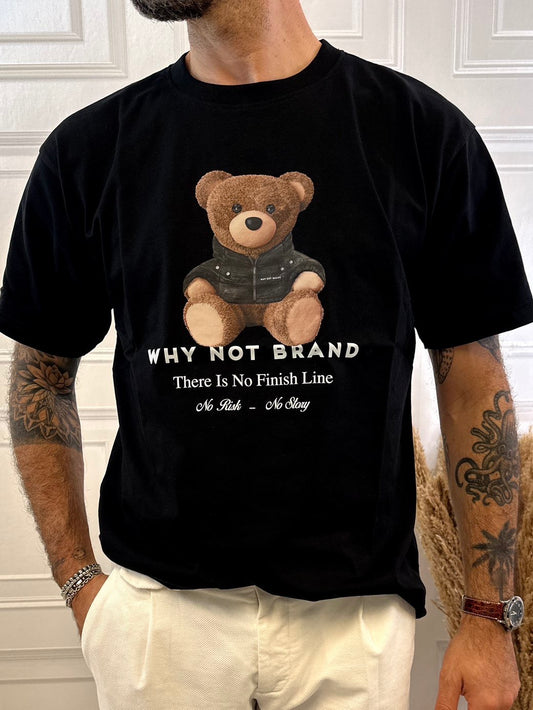 T-shirt nera orsetto - why not Brand