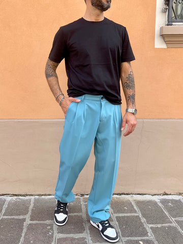 Pantalone straight azzurro - Imperial