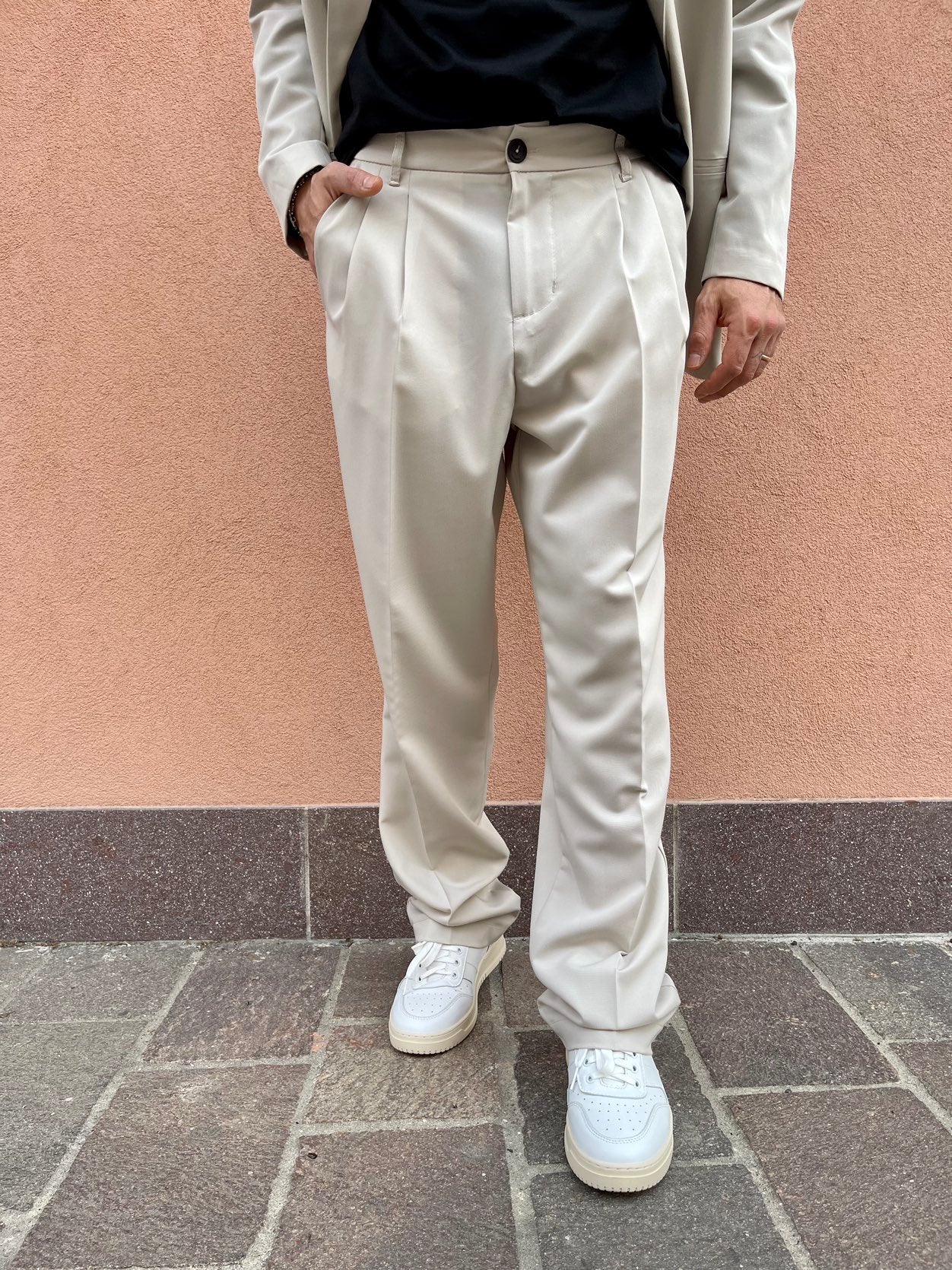 Pantalone straight beige - Imperial