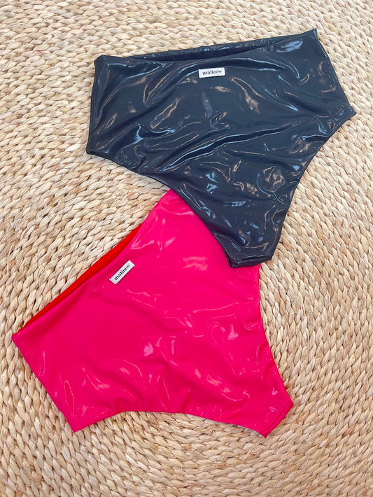 Slip Jade laminato vita alta fucsia - Matineè